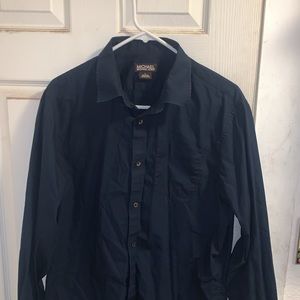 Michael Kors navy button up dress shirt